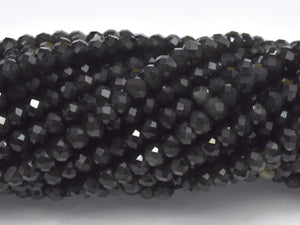 Rainbow Obsidian Beads, 2x2.8mm Micro Faceted Rondelle-Gems:Assorted Shape-BeadDirect