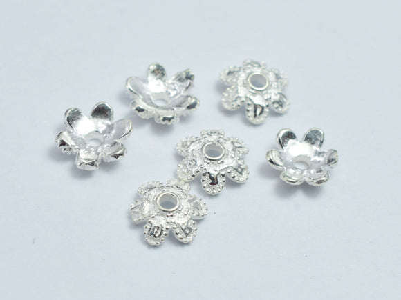 10pcs 925 Sterling Silver 6x2mm Flower Bead Caps-BeadDirect