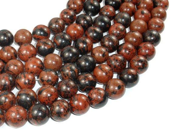 Mahogany Obsidian Beads, 14mm Round Beads-Gems: Round & Faceted-BeadDirect