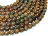 Wealth Stone Jasper Beads, 10mm (9.5mm) Round Beads-Gems: Round & Faceted-BeadDirect