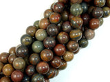 Wealth Stone Jasper Beads, 10mm (9.5mm) Round Beads-Gems: Round & Faceted-BeadDirect