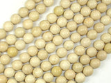 White Fossil Jasper Beads, 8mm (8.5mm) Round Beads-Gems: Round & Faceted-BeadDirect