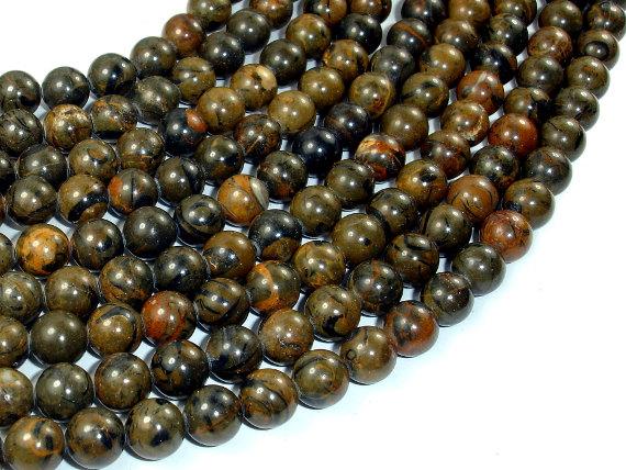 Space Stone Jasper Beads, 8mm Round Beads-Gems: Round & Faceted-BeadDirect