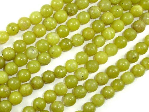 Olive Jade Beads, 8mm Round Beads-Gems: Round & Faceted-BeadDirect