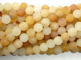 Matte Yellow Jade, 8mm Round Beads-Gems: Round & Faceted-BeadDirect