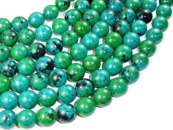 Chrysocolla, 14mm Round Beads-Gems: Round & Faceted-BeadDirect