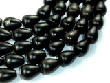 Matte Black Stone, Teardrop Beads-Gems: Nugget,Chips,Drop-BeadDirect
