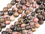 Rhodonite, 12mm Round Beads-Gems: Round & Faceted-BeadDirect