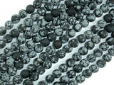 Matte Snowflake Obsidian, 6mm, Round Beads-Gems: Round & Faceted-BeadDirect