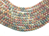 Matte Picasso Jasper Beads, 8mm, Round Beads-Gems: Round & Faceted-BeadDirect