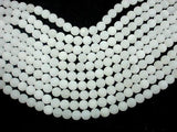 Matte White Jade Beads, 8mm Round Beads-Gems: Round & Faceted-BeadDirect