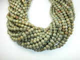 Silver Leaf Jasper Beads, 6mm Round Beads-Gems: Round & Faceted-BeadDirect