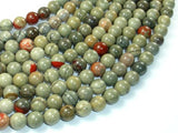 Silver Leaf Jasper Beads, 8mm Round Beads-Gems: Round & Faceted-BeadDirect