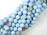 Light Blue Agate Beads, 8mm Round Beads-Gems: Round & Faceted-BeadDirect