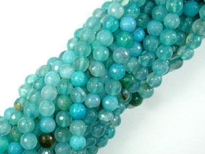 Light Blue Agate Beads, 6mm Faceted Round Beads-Agate: Round & Faceted-BeadDirect