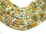 Dendritic Opal Beads, Yellow Moss Opal Beads, 10mm Round Beads-Gems: Round & Faceted-BeadDirect