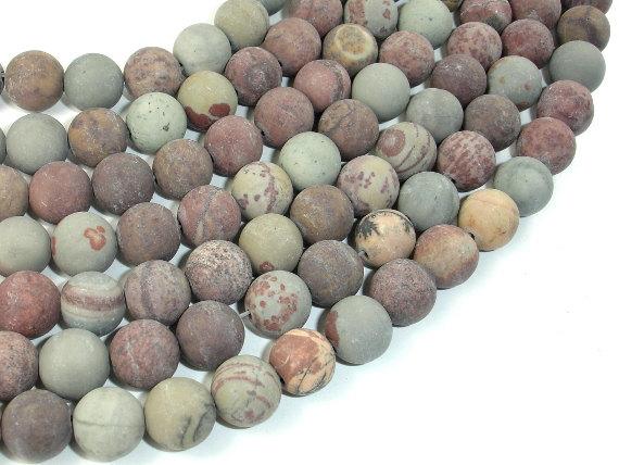Matte Artistic Jasper, Chohua Jasper, 10mm Round Beads-Gems: Round & Faceted-BeadDirect