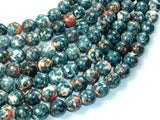 Rain Flower Stone, Gray, 10mm Round Beads-Gems: Round & Faceted-BeadDirect