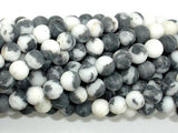 Matte Zebra Jasper Beads, 6mm Round Beads-Gems: Round & Faceted-BeadDirect