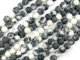 Matte Zebra Jasper Beads, 6mm Round Beads-Gems: Round & Faceted-BeadDirect