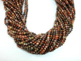 Orange River Jasper, 4mm Round Beads-Gems: Round & Faceted-BeadDirect