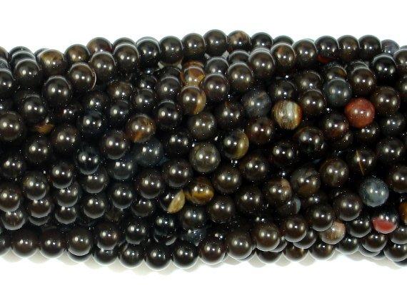 Petrified Wood Jasper, 4mm Round Beads-Gems: Round & Faceted-BeadDirect