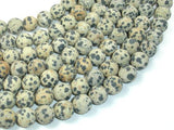 Matte Dalmation Jasper Beads, 10mm Round Beads-Gems: Round & Faceted-BeadDirect