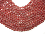 Matte Carnelian Beads, 8mm Round Beads-Gems: Round & Faceted-BeadDirect