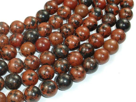Mahogany Obsidian Beads, 12mm Round Beads-Gems: Round & Faceted-BeadDirect