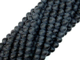 Matte Black Stone, 6mm Round Beads-Gems: Round & Faceted-BeadDirect