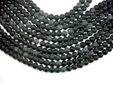 Matte Black Stone, 10mm Round Beads-Gems: Round & Faceted-BeadDirect