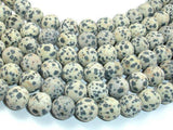 Matte Dalmation Jasper Beads, 12mm Round Beads-Gems: Round & Faceted-BeadDirect