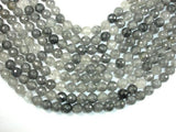 Gray Quartz Beads, 10mm Faceted Round Beads-Gems: Round & Faceted-BeadDirect