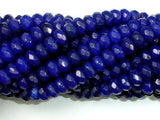 Dark Blue Jade, Approx 5x8mm Faceted Rondelle-Gems:Assorted Shape-BeadDirect