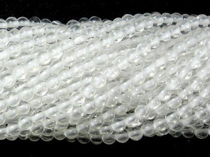 Clear Quartz, 3mm Round Beads-Gems: Round & Faceted-BeadDirect