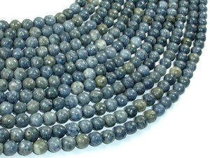 Blue Sponge Coral Beads, 6mm Round Beads-Gems: Round & Faceted-BeadDirect