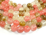 Fire Cherry Quartz Beads, 12mm, Round Beads-Gems: Round & Faceted-BeadDirect
