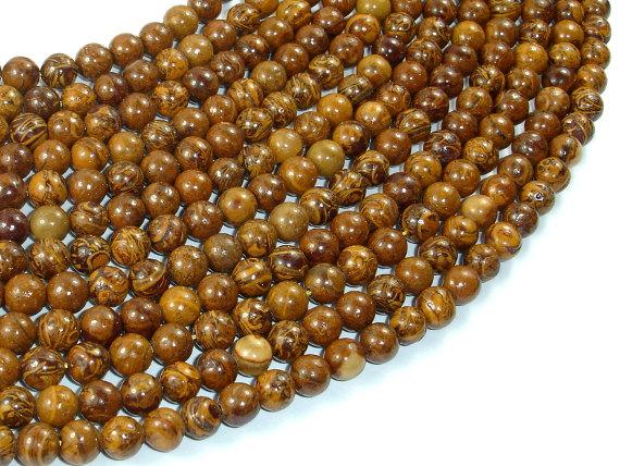 Elephant Jasper Beads, 6mm Round Beads-Gems: Round & Faceted-BeadDirect