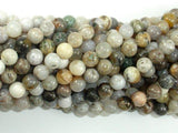 Bamboo Leaf Agate, 6mm (6.5 mm) Round Beads-Gems: Round & Faceted-BeadDirect