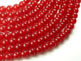 Red Jade Beads, 10mm Round Beads-Gems: Round & Faceted-BeadDirect