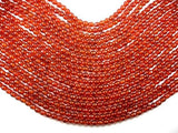 Carnelian Beads, 6mm Faceted Round Beads-Gems: Round & Faceted-BeadDirect