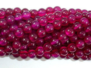 Fuchsia Agate Beads, 6mm Round Beads-Agate: Round & Faceted-BeadDirect