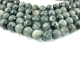 Hawk Eye, 14mm Faceted Round Beads-Gems: Round & Faceted-BeadDirect