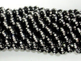 Black Onyx with Rhinestone, 6mm Round Beads-Gems: Round & Faceted-BeadDirect