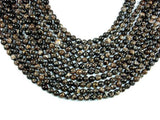 Turritella Agate, Elimia Tenera Fossil Shell, 6mm(6.4mm) Round Beads-Gems: Round & Faceted-BeadDirect