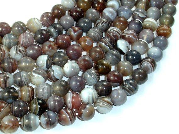 Botswana Agate Beads, 8mm Round Beads-Gems: Round & Faceted-BeadDirect
