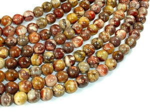 Birdseye Rhyolite, 8mm(8.4mm) Round Beads-Gems: Round & Faceted-BeadDirect