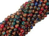Mosaic Stone Beads, Multicolor, 6mm Round Beads-Gems: Round & Faceted-BeadDirect
