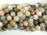 Bamboo Leaf Agate, 8mm (8.3 mm) Round Beads-Gems: Round & Faceted-BeadDirect