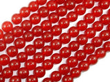 Red Jade Beads, 10mm Round Beads-Gems: Round & Faceted-BeadDirect